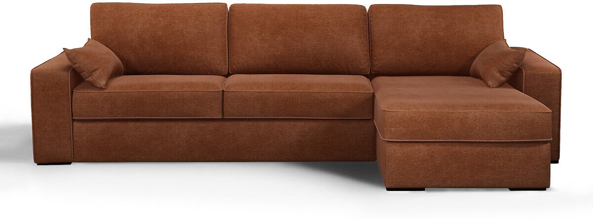 LA REDOUTE INTERIEURS Eckschlafsofa Cécilia, Polyester, Latex GRAU;BRAUN