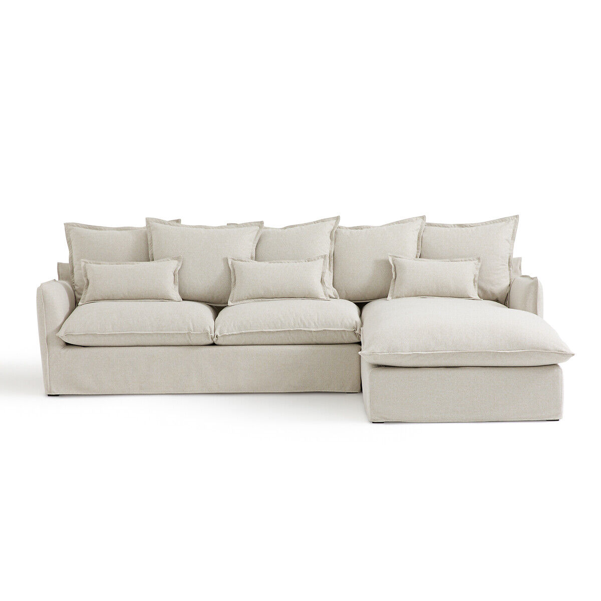 LA REDOUTE INTERIEURS Ecksofa Odna mit Bultex-Polsterung, Polyester BEIGE;GRÜN;GRAU