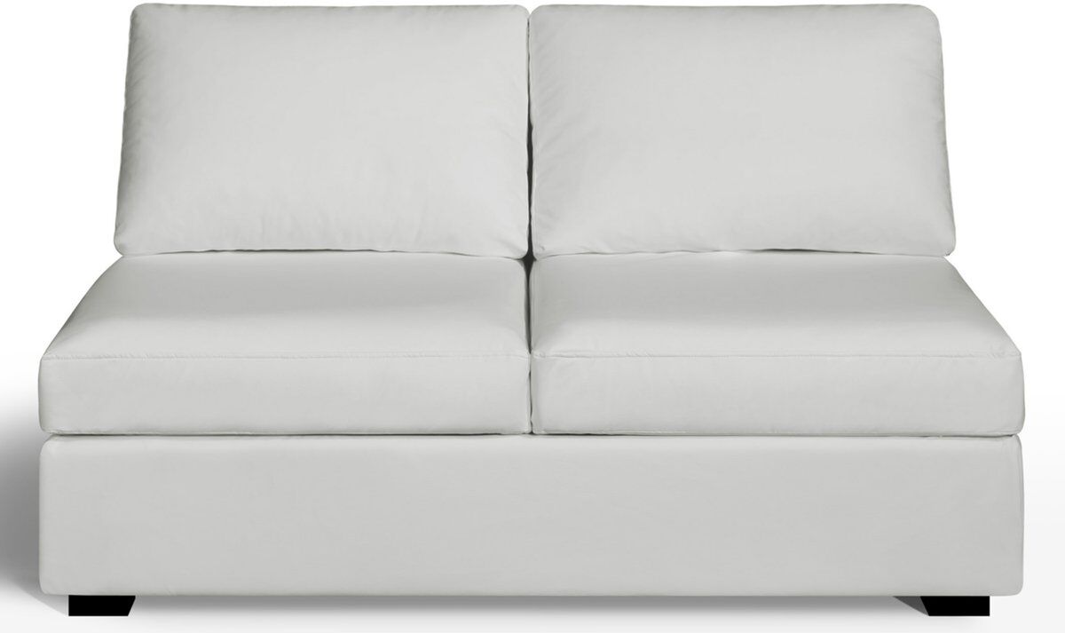 LA REDOUTE INTERIEURS 2-Sitzer-Sofa Robin, Leder, Top-Komfort BRAUN;WEISS