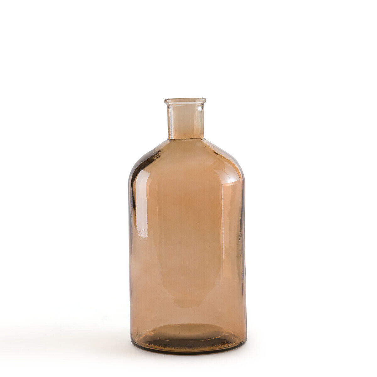 LA REDOUTE INTERIEURS Vase Botelia, Recycling-Glas, H. 28 cm BRAUN