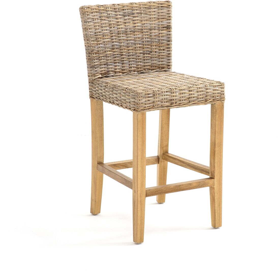 LA REDOUTE INTERIEURS Barstuhl INQALUIT aus Kubu-Rattan, mittelhoch BEIGE