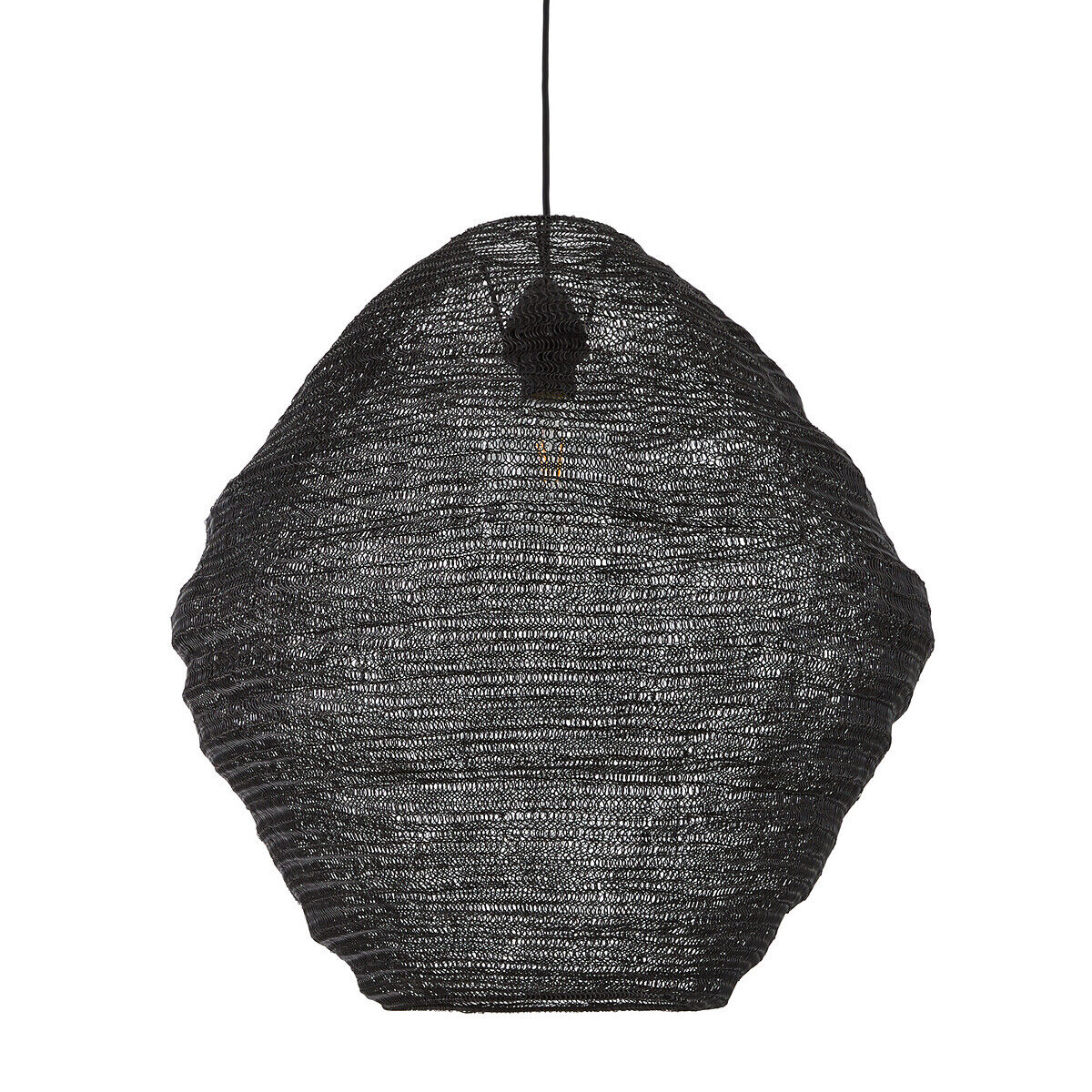 LA REDOUTE INTERIEURS Hängeleuchte Mita, Metallgeflecht, Ø 54 cm SCHWARZ;GELB