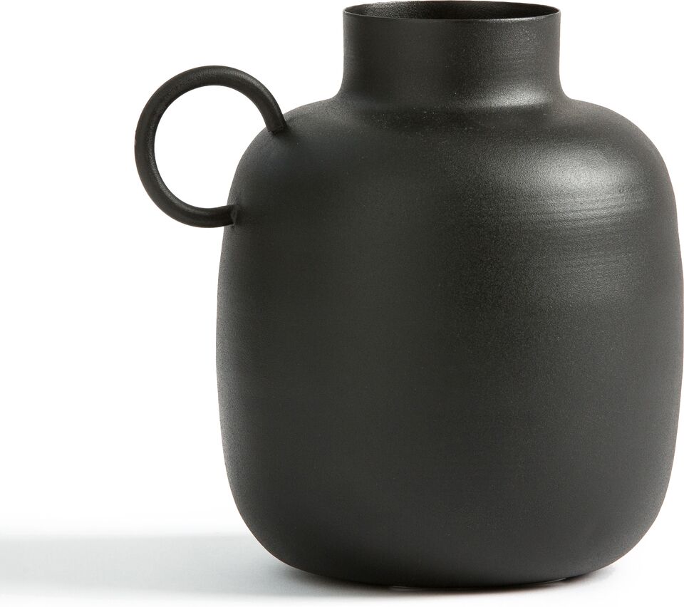 LA REDOUTE INTERIEURS Runde Vase Anaia, H. 17 cm SCHWARZ