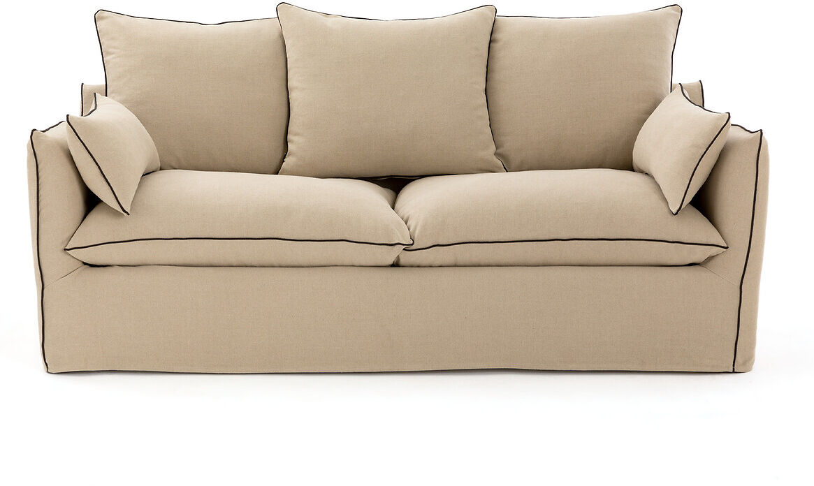 LA REDOUTE INTERIEURS Schlafsofa Odna mit Bultex-Polsterung, Leinen WEISS;BEIGE