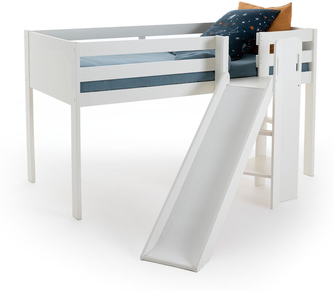 LA REDOUTE INTERIEURS Halbhohes Bett Mirka mit Rutsche WEISS