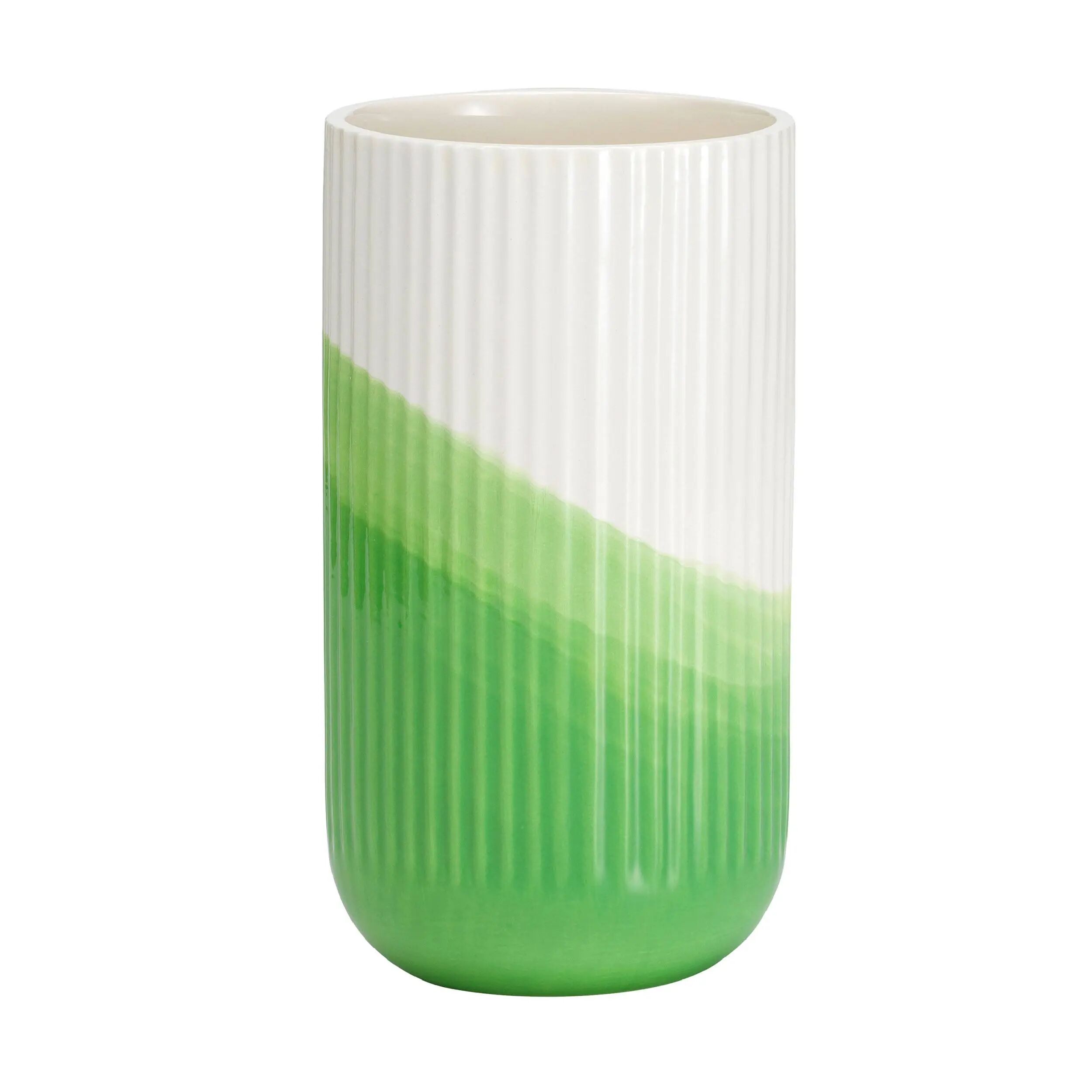 Vitra Herringbone Ribbed Vase  grün