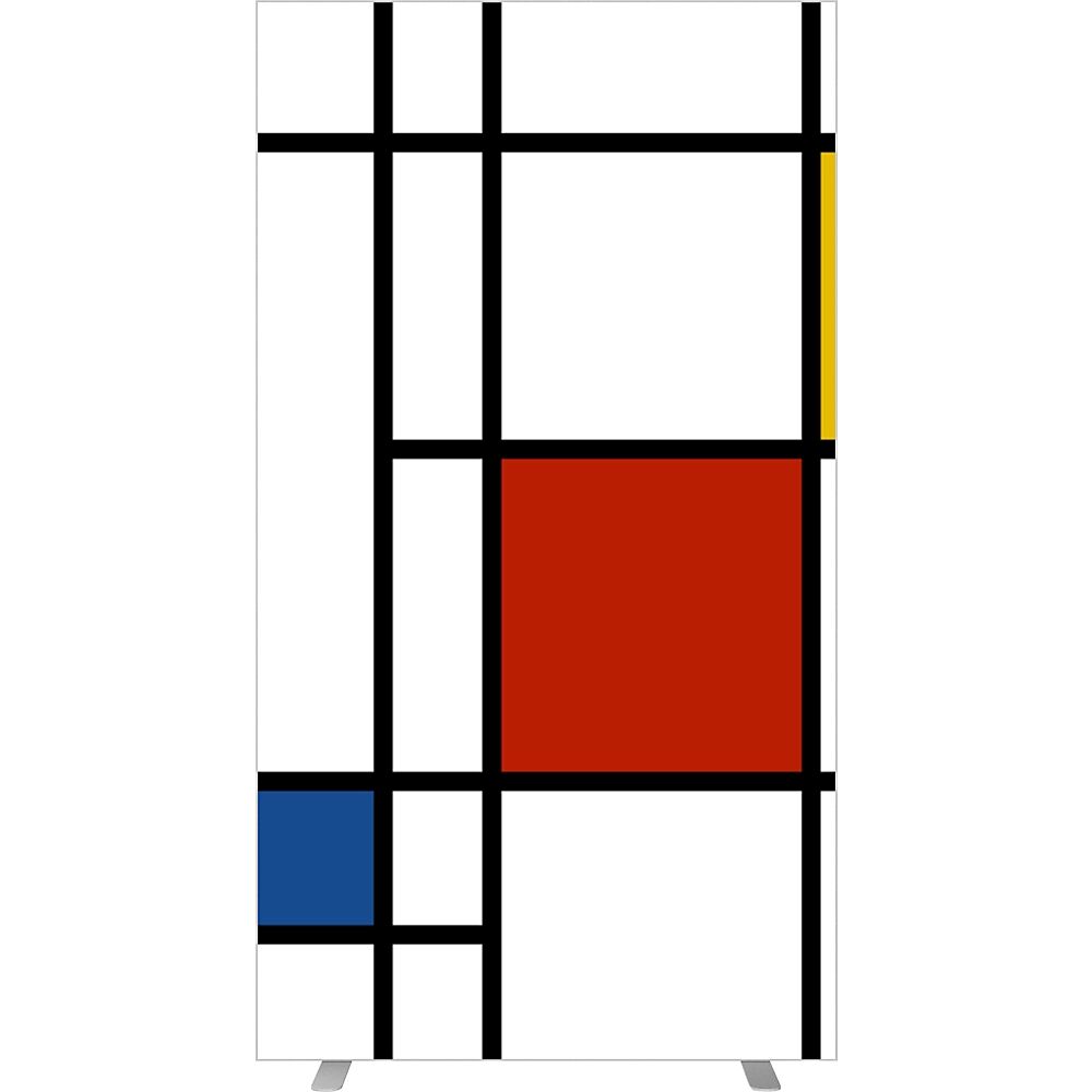 Trennwand easyScreen mit Fotomotiv Modell Mondrian, Breite 940 mm