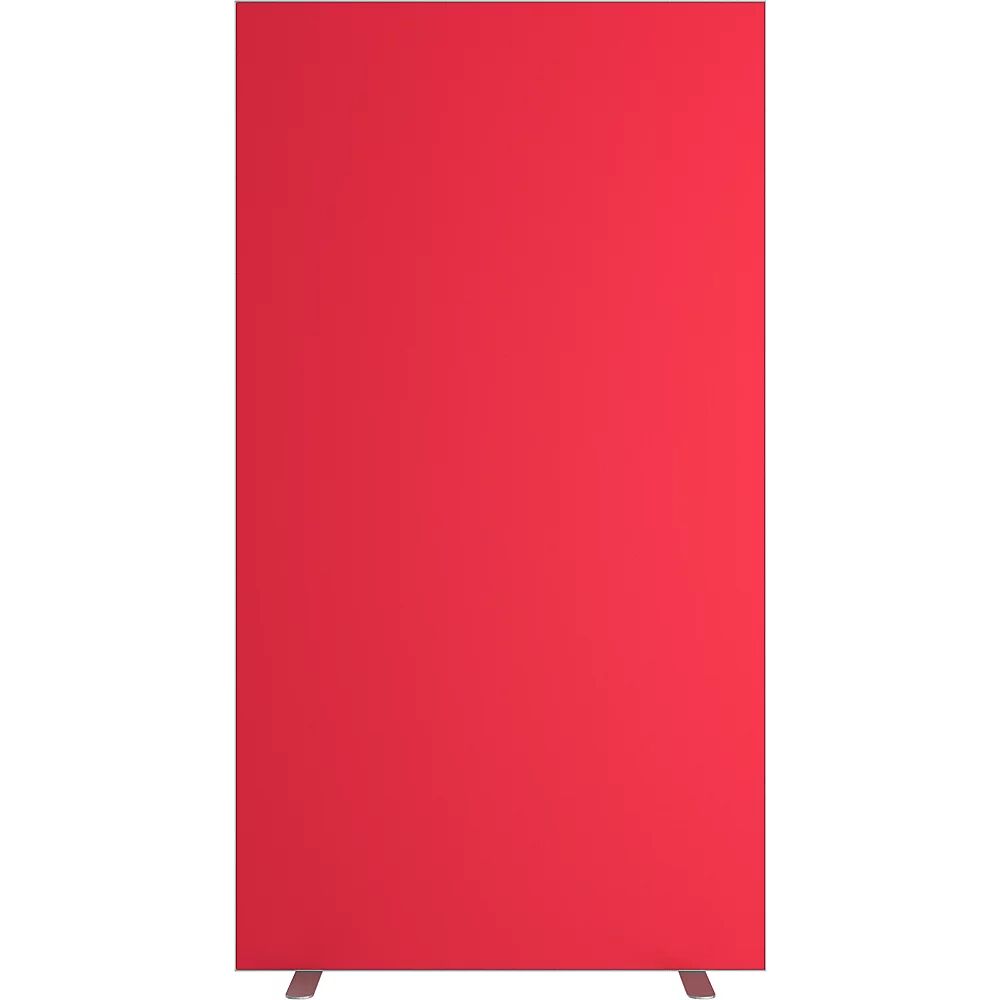 Trennwand easyScreen einfarbig, mit Schallschutz rot, Breite 940 mm