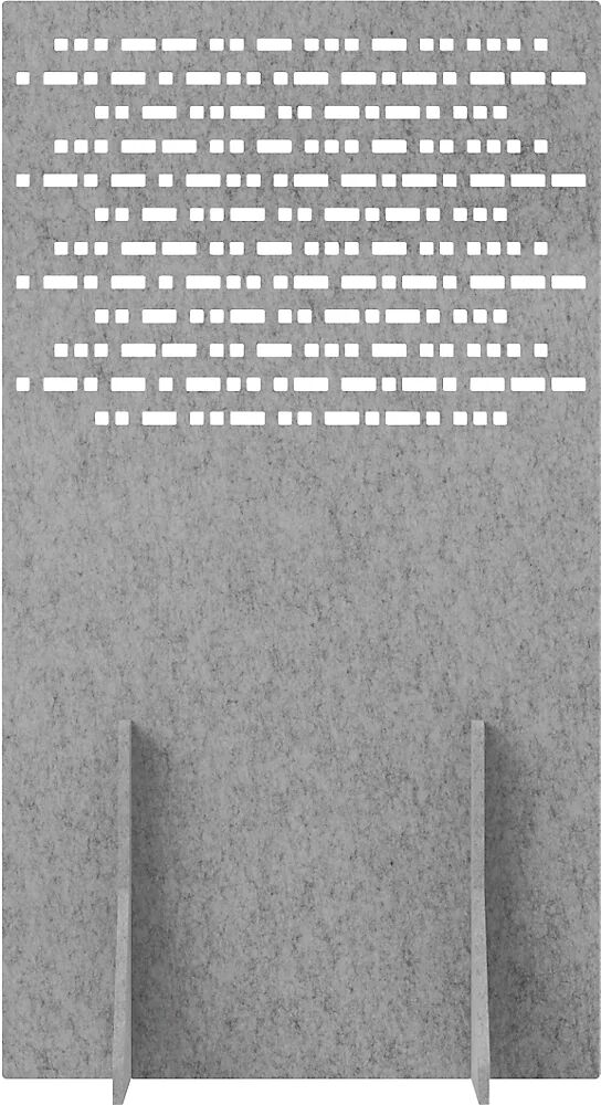 EUROKRAFTbasic Akustik-Trennwand aus PET-Filz, mit Füßen, HxB 1800 x 1000 mm hellgrau