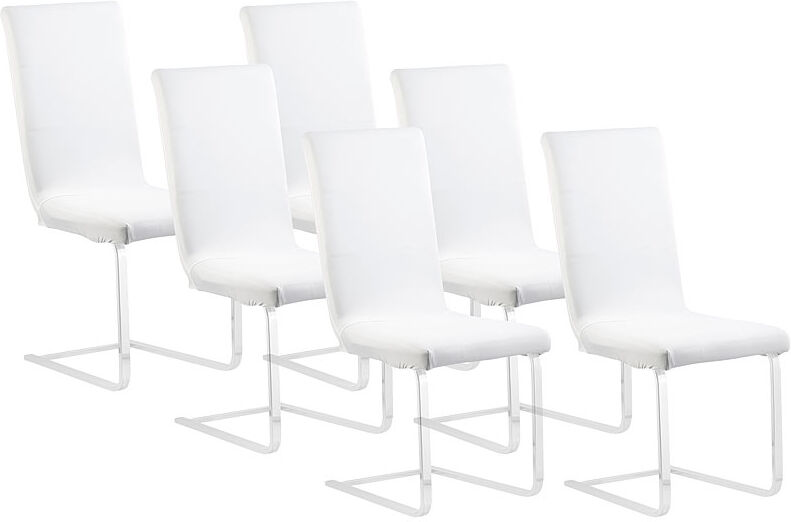 infactory 6er-Set Stretch-Stuhlhussen, OEKO-TEX® Standard 100, 42x42x60 cm, weiß