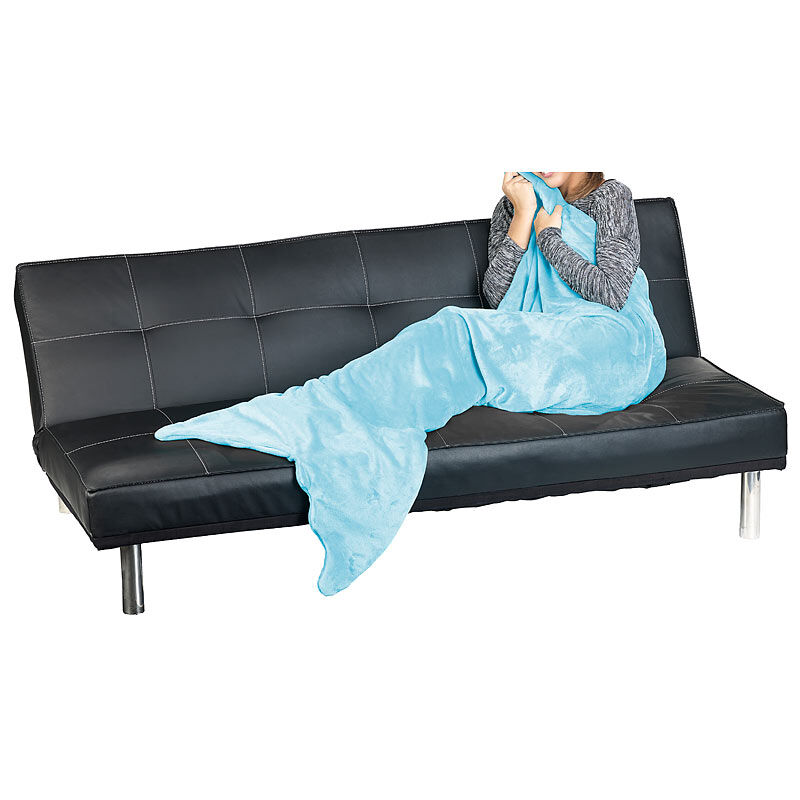 Gabor Weiche Meerjungfrau-Decke mit Flosse für Kinder, 140 x 60 cm, hellblau