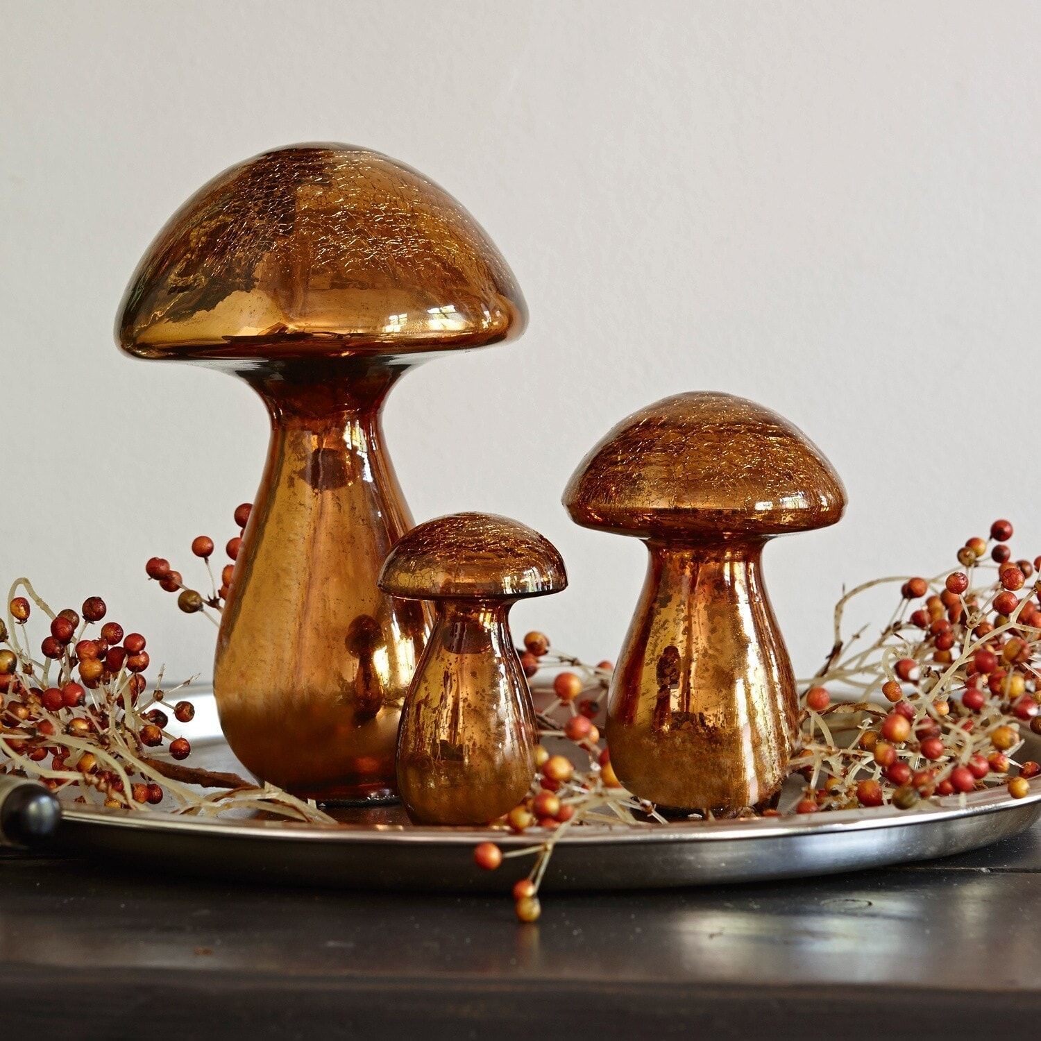 LOBERON Deko-Pilze 3er Set Mushrooms