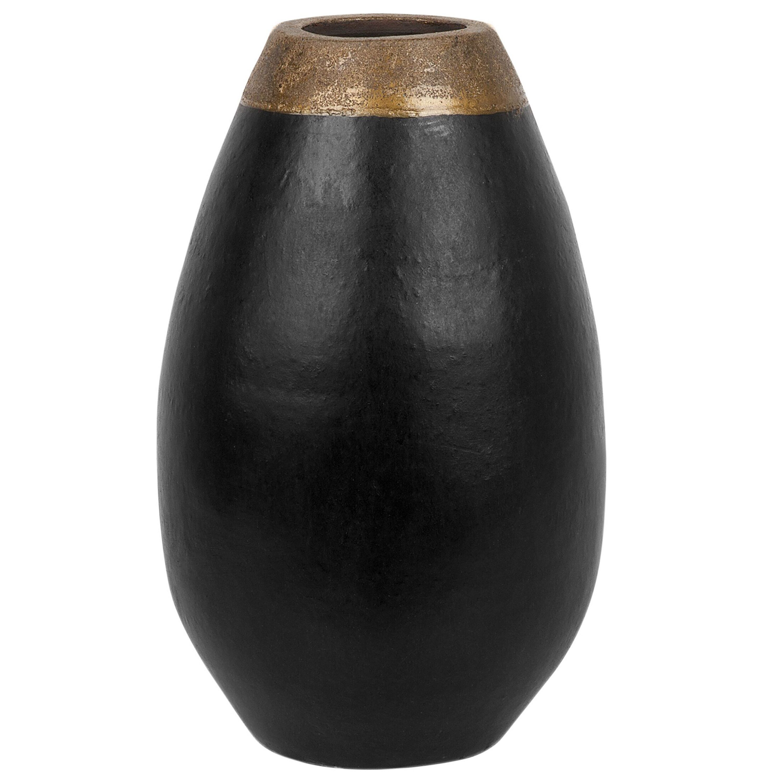 Beliani Dekorativní váza černá CORIA