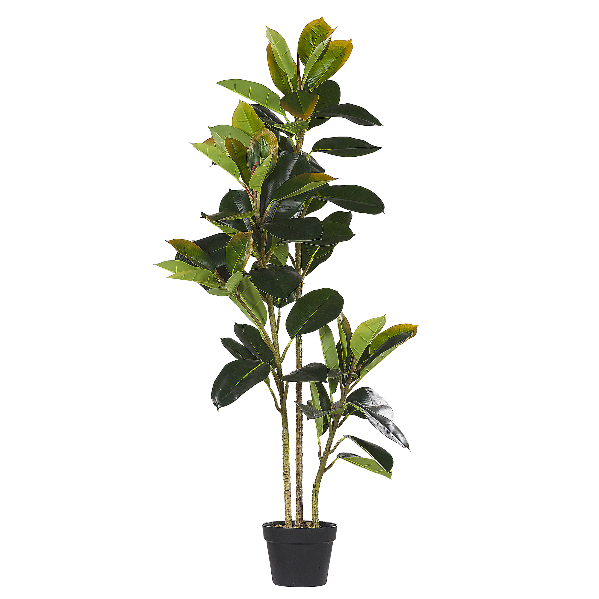 Beliani Umělá rostilina v květináči 134 cm FICUS ELASTICA