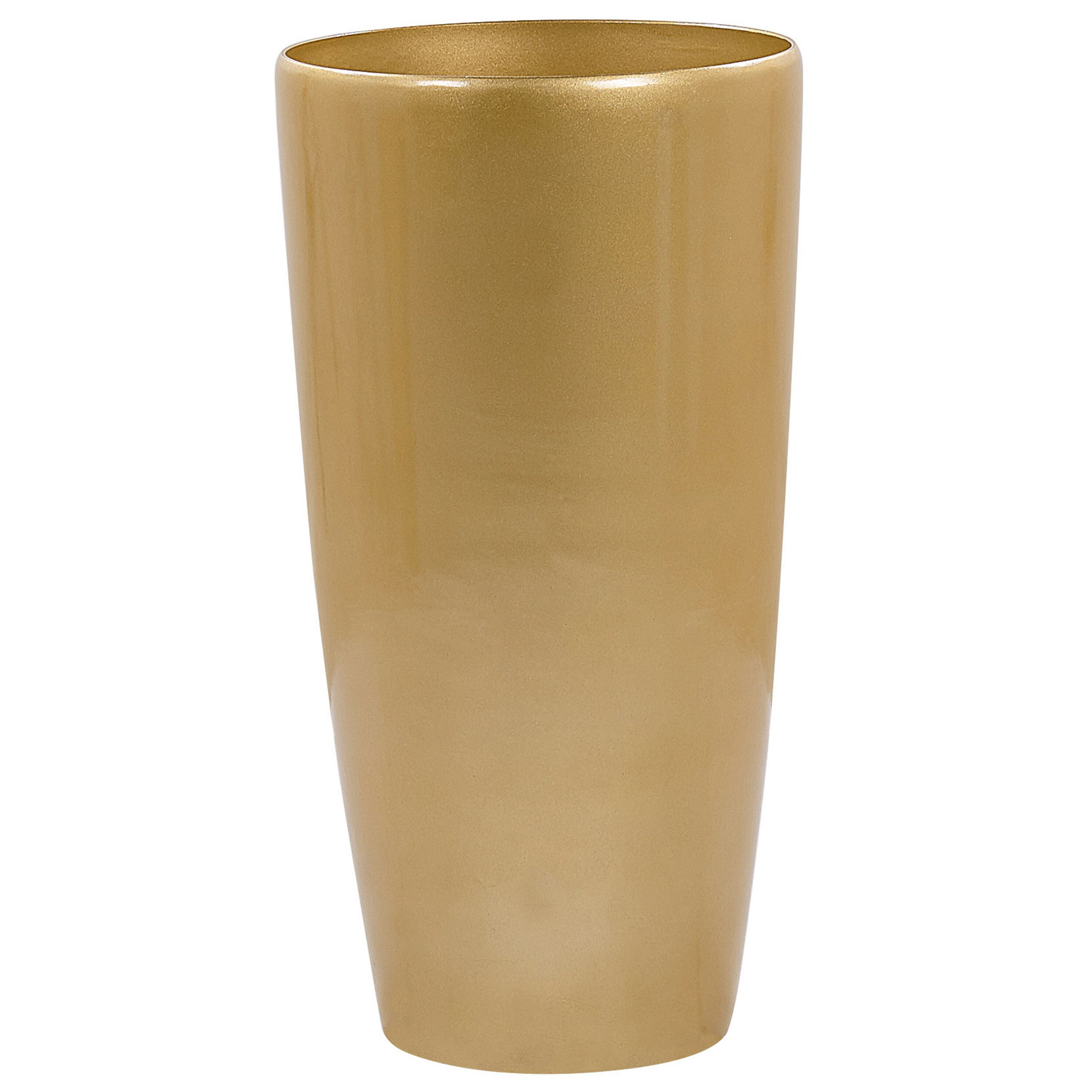Beliani Květináč ⌀ 40 cm zlatý TSERIA