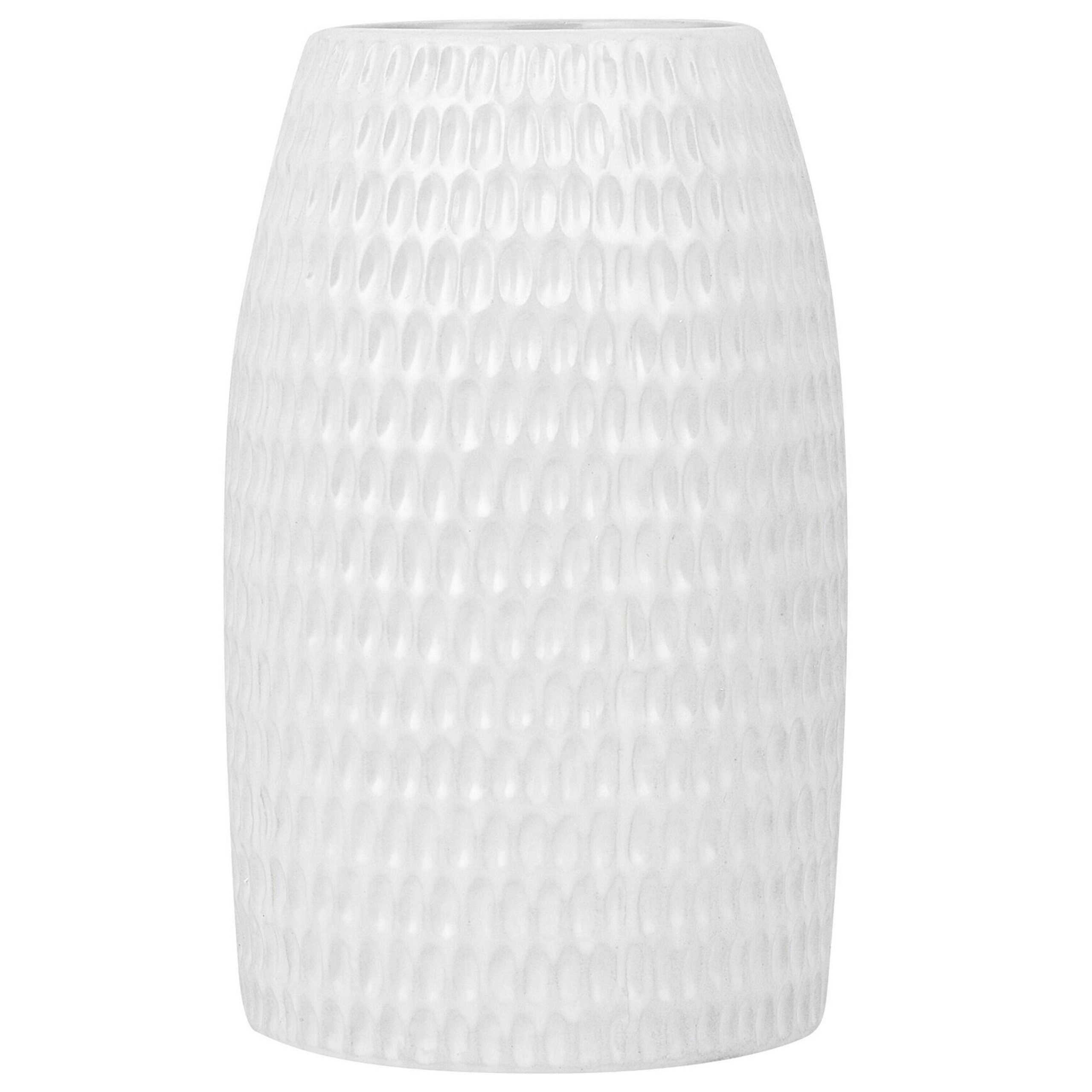 Beliani Dekorativní váza bílá LINZI