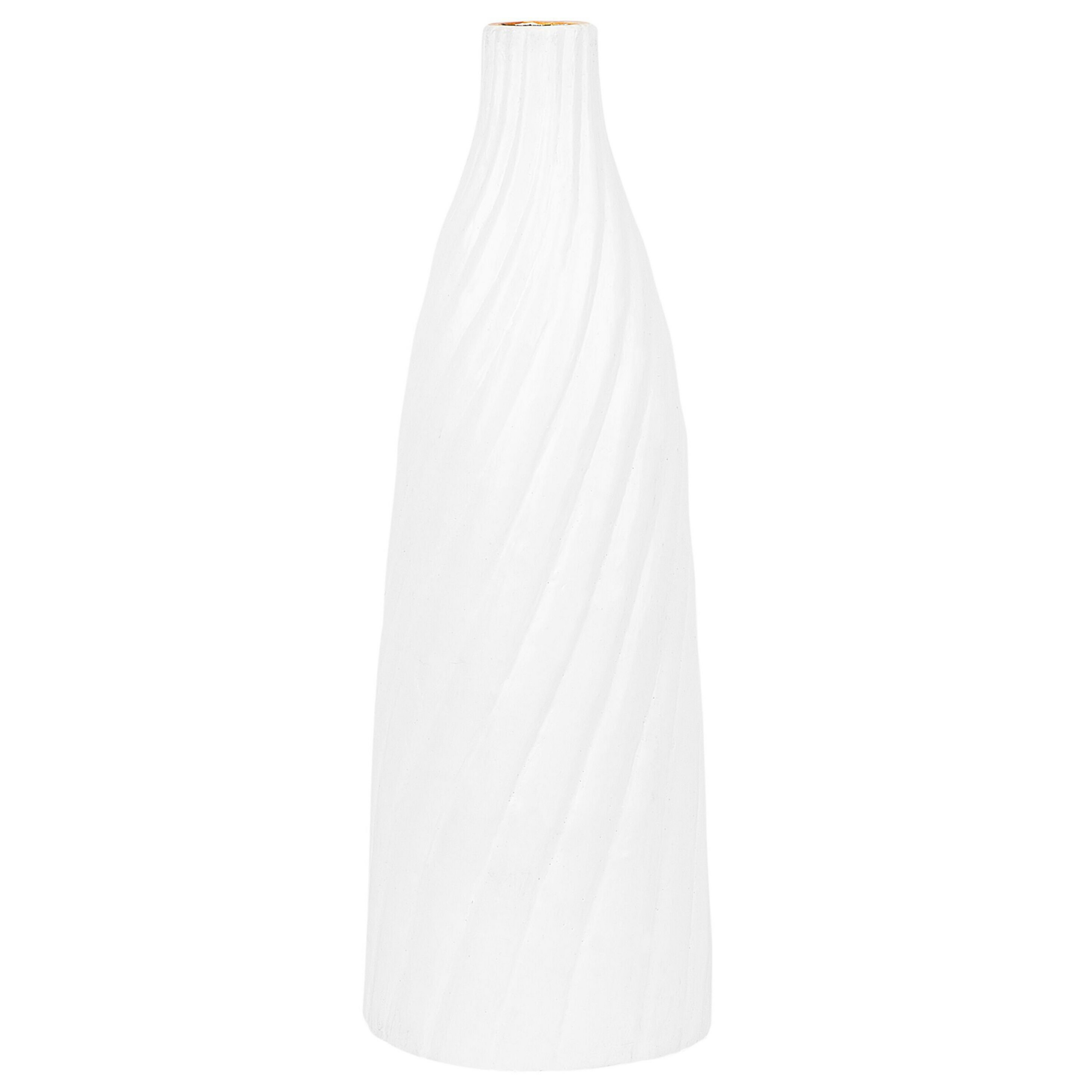 Beliani Dekorativní váza bílá 54 cm FLORENTIA
