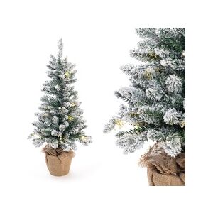 Evergreen Künstlicher Weihnachtsbaum Kunstschnee LED   Grün   90 cm