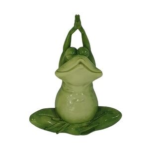 Weitere Dekofigur Yoga Frosch 32,5 x 26,5 cm grün