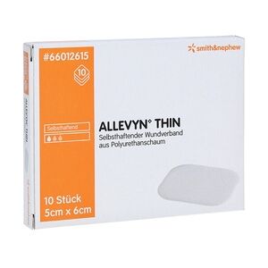 ACA Müller / ADAG Pharma ALLEVYN Thin 5x6 cm dünne Wundauflage 10 Stück