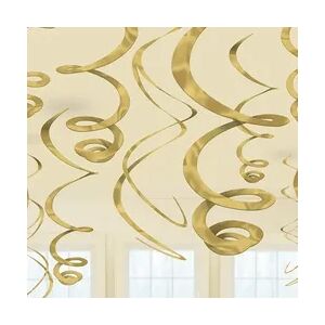 12 Deko Spiralen gold