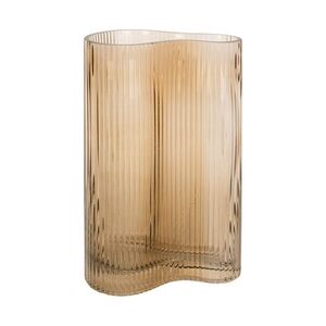 Present Time Vase Allure Wave - Sandbraun - 9,5x27cm