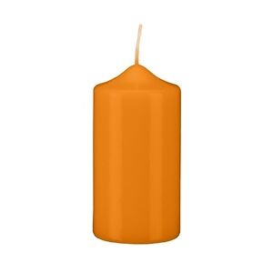 Kopschitz Kerzen Stumpen Kerzen Mango Orange 25 x Ø 9 cm, 6 Stück getauchte Stumpenkerzen mit Spitzkopf in RAL Qualität