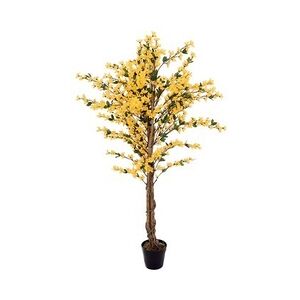 EUROPALMS Forsythienbaum mit 3 Stämmen, Kunstpflanze, gelb, 150cm