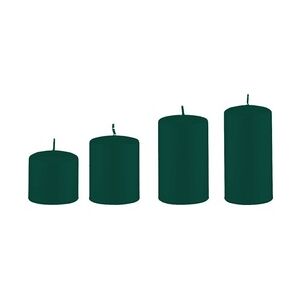Kopschitz Kerzen Kerzen 4er Adventskerzen Dunkelgrün, je 1 Kerze 6 x 5 cm, 8 x 5 cm, 10 x 5 cm und 12 x 5 cm