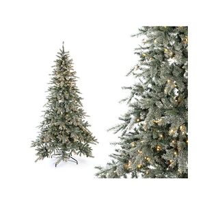 Evergreen Künstlicher Weihnachtsbaum Frost Fichte   Inkl. LEDs & Kunstschnee   Weiß   180 cm