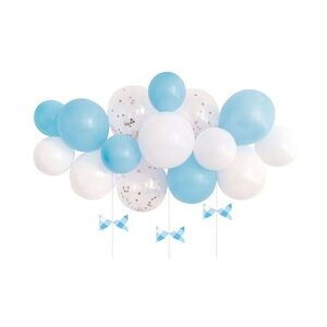 Luftballon Deko Set hellblau weiß