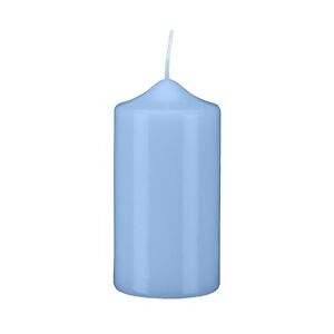 Kopschitz Kerzen Stumpen Kerzen Blue Bell Hellblau 25 x Ø 9 cm, 6 Stück getauchte Stumpenkerzen mit Spitzkopf in RAL Qualität