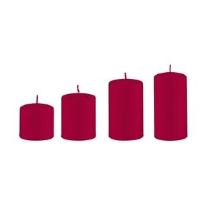 Kopschitz Kerzen Kerzen 4er Adventskerzen Weihnachtsrot, je 1 Kerze 6 x 5 cm, 8 x 5 cm, 10 x 5 cm und 12 x 5 cm