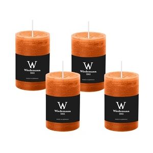 Wiedemann Kerzen 4er Set Adventskranzkerzen Rustik Marble Kerzen durchgefärbt mit Abbrandschutz Dukat 80 x 68 mm