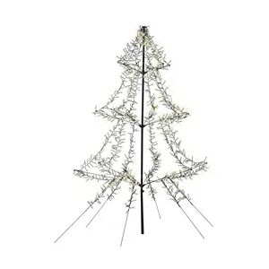 LED Leuchtbaum Weihnachtsbaum H: 2m funkelnd Timer aufklappbar Vorgarten