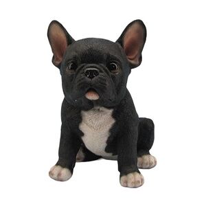 Weitere Dekofigur Französische Bulldogge sitzend 18 x 10 x 22 cm schwarz weiß