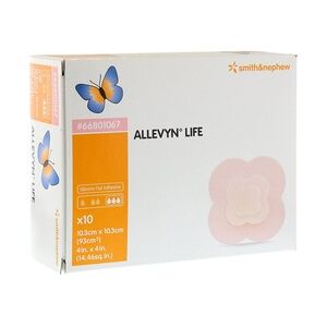 ACA Müller / ADAG Pharma ALLEVYN Life 10,3x10,3 cm Silikonschaumverband 10 Stück