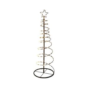 LED Lichterbaum mit Stern Spiral Weihnachtsbaum 1,2m 100 LED für Außen Garten