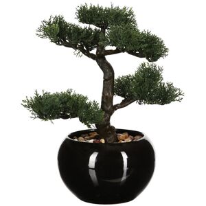 ATMOSPHERA Künstlicher Bonsai-Baum, exotische Blume in einer anderen Form ideal für Büro