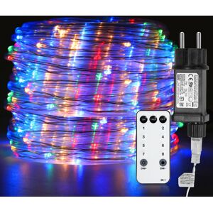 SWANEW Led Lichterschlauch led Lichterkette 8 Modi IP65 Wasserdicht Lichtschlauch Außen Garten Party Weihnachten Deko Bunt 10M