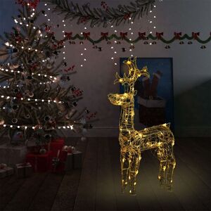 RICEEL VidaXL LED-Rentier Weihnachtsdeko 90 LEDs 60x16x100 cm Acryl