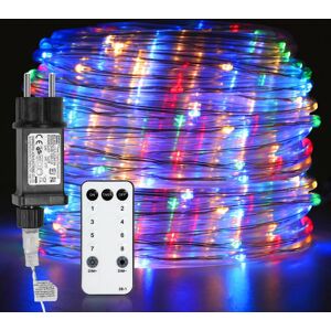 10M led Lichterschlauch led Lichterkette 8 Modi IP65 Wasserdicht Lichtschlauch Außen Garten Party Weihnachten Deko Bunt - Tolletour