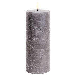 Uyuni Led Kerze Rustic 7,8x20 Cm Grey - Sehr Gut grau 7,8x20 cm
