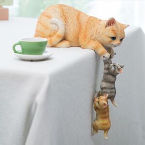 Yutao Soliloquy 028 Einfache Süße Katzen Harzskulpturen Ornamente Geburtstagsgeschenke Kunsthandwerk Zuhause Zimmer Tisch Tier Bär Figuren Accessoires Dekoration