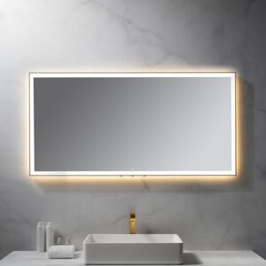 neoro n50 Metal Touch Lichtspiegel B: 140 cm, mit umlaufender Beleuchtung, direkt + indirekt, BN0042MI,
