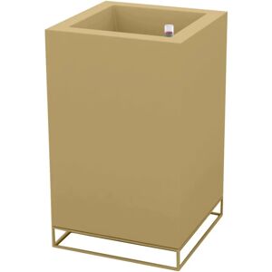 Vondom VELA HIGH CUBE Pflanzengefäß mit Selbstbewässerung - beige - 60x60x100 cm