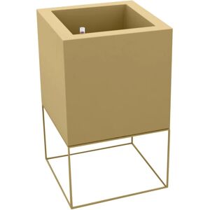 Vondom VELA CUBE Pflanzengefäß mit Selbstbewässerung - beige - 60x60x100 cm