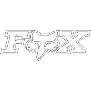 FOX F-Head X TDC 18 Sticker - Weiss - 45 cm - unisex