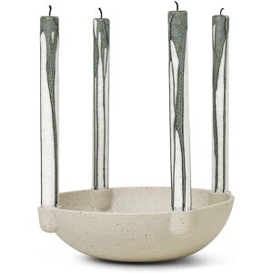 ferm LIVING Kerzenhalter Bowl light grey