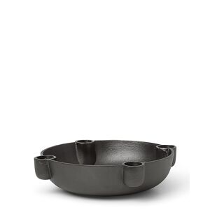 ferm LIVING Kerzenhalter Bowl Medium blackened aluminium
